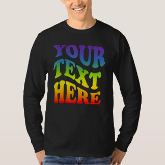 Camiseta Your Text Here Rainbow Lgbtq Lesbian Gay Pride