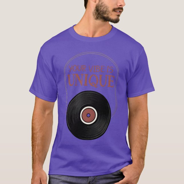 Camiseta Your Vibe Is Unique LP Vinyl retro 70s gift (Anverso)