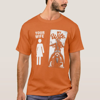 Camiseta Your Wife Is Simple My Wife Biker Wife Valentine M