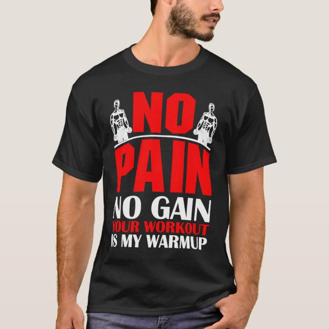 Camiseta Your Workout Is My Warmup Sports Fitness Bodybuild (Anverso)