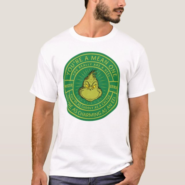 Camiseta You're a Mean One Mister Grinch Badge (Anverso)