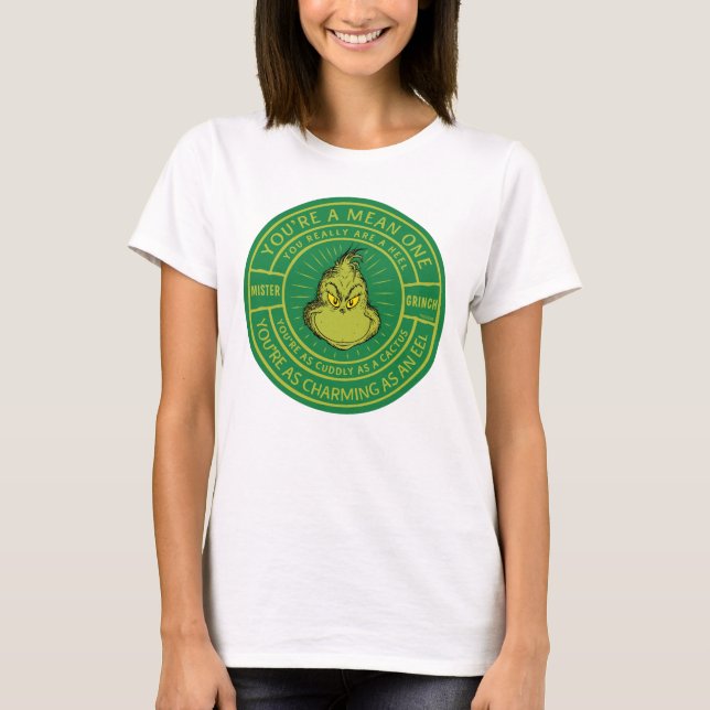 Camiseta You're a Mean One Mister Grinch Badge (Anverso)