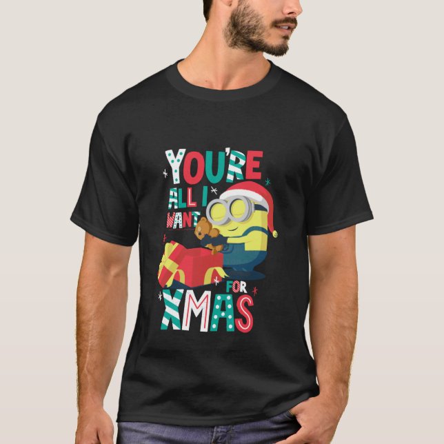 Camiseta You're All I Want for Xmas Festive Minion (Anverso)