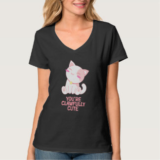 Camiseta Youre Clawfully Cute Cat  Couples Kitten