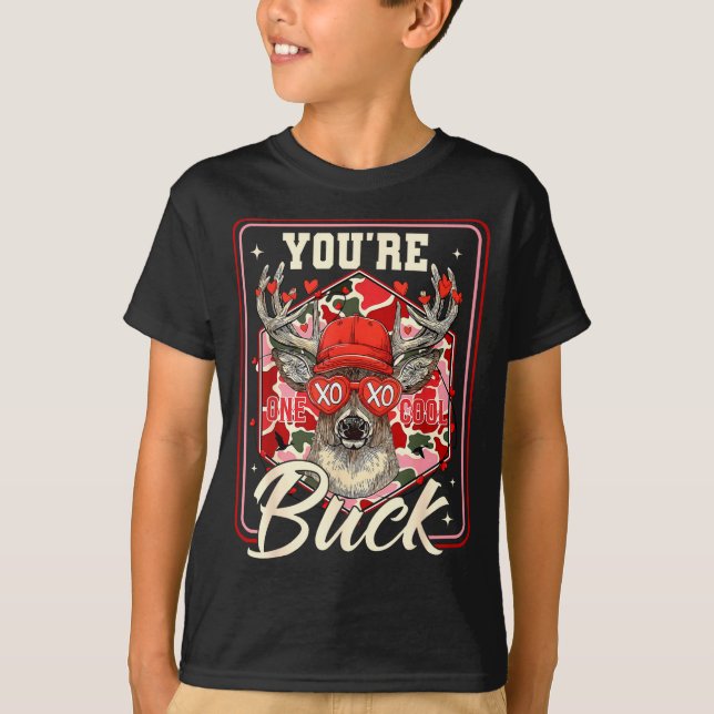 Camiseta You're One Cool Buck Camouflage Valentine's Day Hu (Anverso)