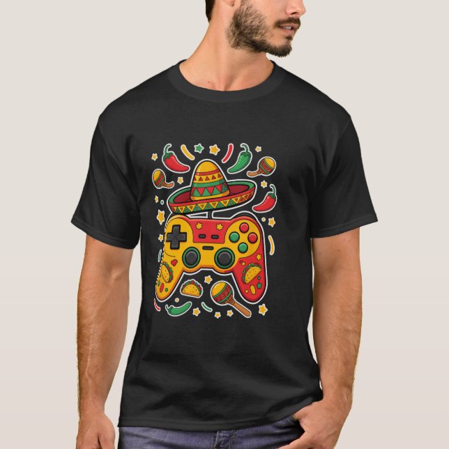 Camiseta Youth Cinco De Mayo Gamer Shirt  (Anverso)