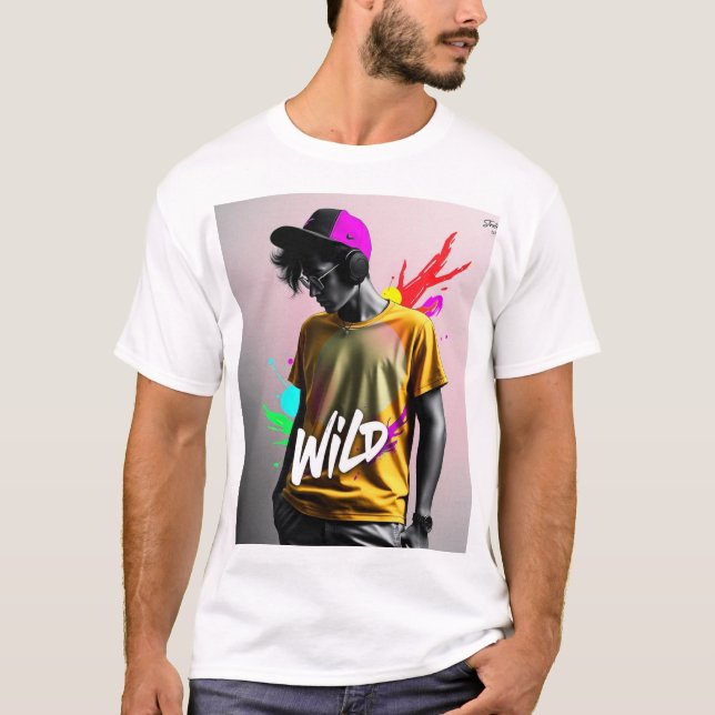 Camiseta youthful, modern, and vibrant t-shirt design (Anverso)