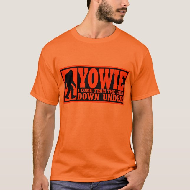 Camiseta YOWIE I BAJADO de la TIERRA DEBAJO - Bigfoot (Anverso)