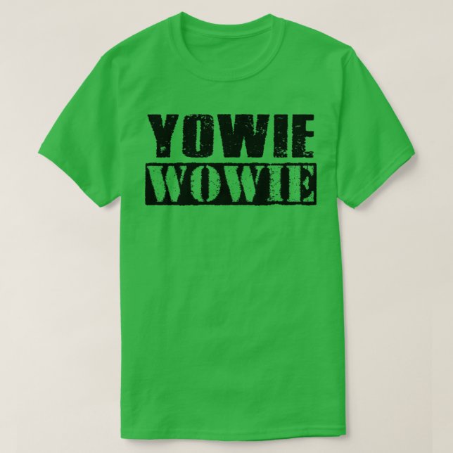 Camiseta Yowie Wowie Vintage Black Text (Diseño del anverso)