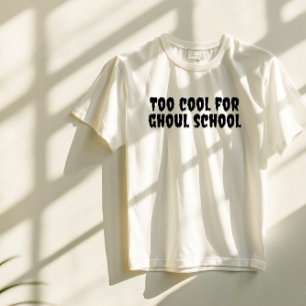 Camiseta Ypografía negra de la escuela de halloween de Guay