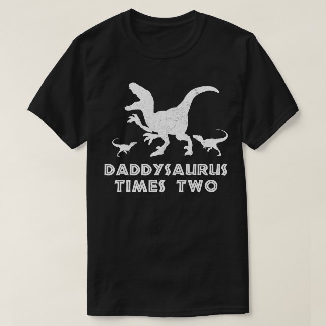 Camiseta YSAURUS TIMES DOS Gemelos Padre Niños Dinosaurio (Diseño del anverso)