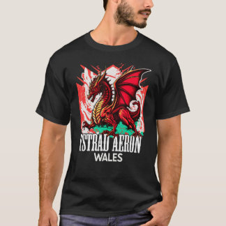 Camiseta Ystrad Aeron Wales Bandera Gales Y Ddraig Goch Dra