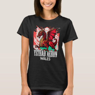 Camiseta Ystrad Aeron Wales Bandera Gales Y Ddraig Goch Dra
