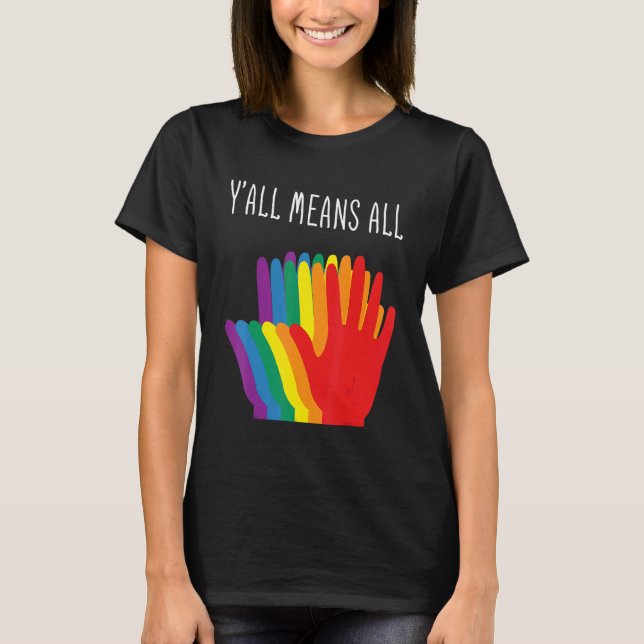 Camiseta Yu2019all Significa All Rainbow Hearts Flag Lgbt P (Anverso)