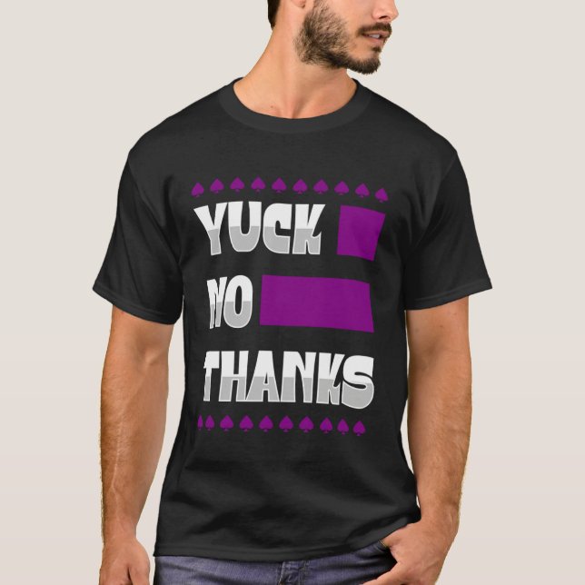 Camiseta Yuck No Thanks Ace Symbol  Asexual Pride Aesthetic (Anverso)