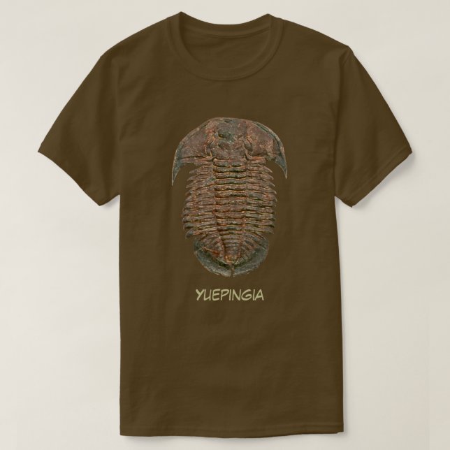 Camiseta Yuepingia Fósil Trilobite (Diseño del anverso)