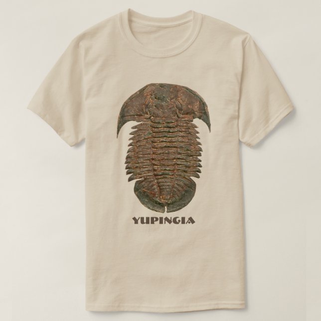 Camiseta Yuepingia Fósil Trilobite (Diseño del anverso)
