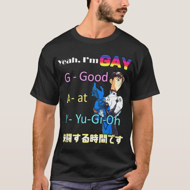 Camiseta ¡YuGiOh! Sí, soy GAY Muto Yugi Yugi là Katsuya An (Anverso)