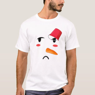 Camiseta Yukidaruma Snowman Enfrenta Con La Zanahoria I Kaw