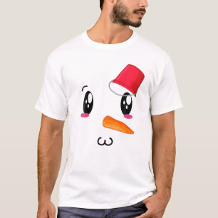 Camiseta Yukidaruma Snowman Enfrenta Con La Zanahoria I Kaw
