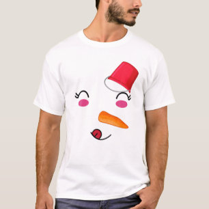 Camiseta Yukidaruma Snowman Enfrenta Con La Zanahoria I Kaw