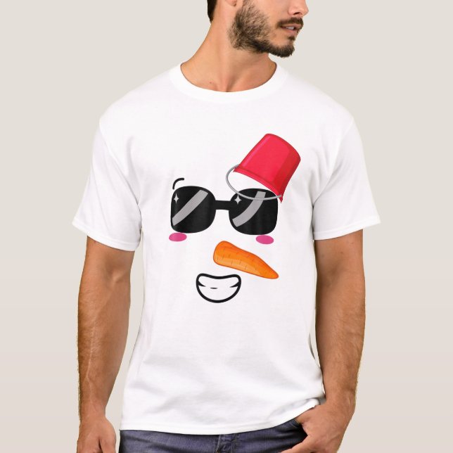 Camiseta Yukidaruma Snowman Enfrenta Con La Zanahoria I Kaw (Anverso)