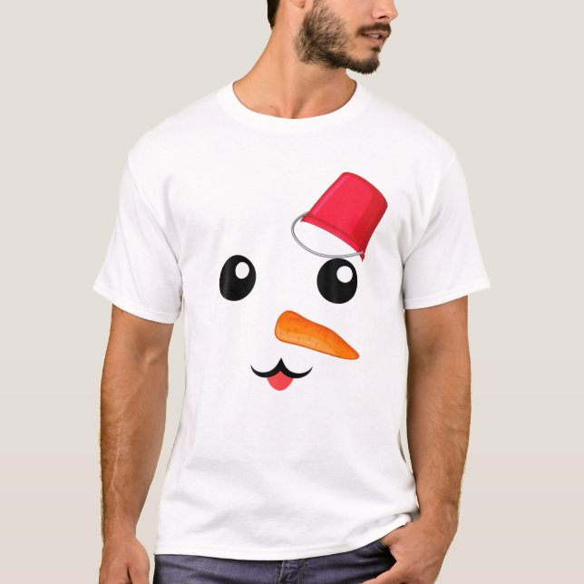 Camiseta Yukidaruma Snowman Enfrenta Con La Zanahoria I Kaw (Anverso)