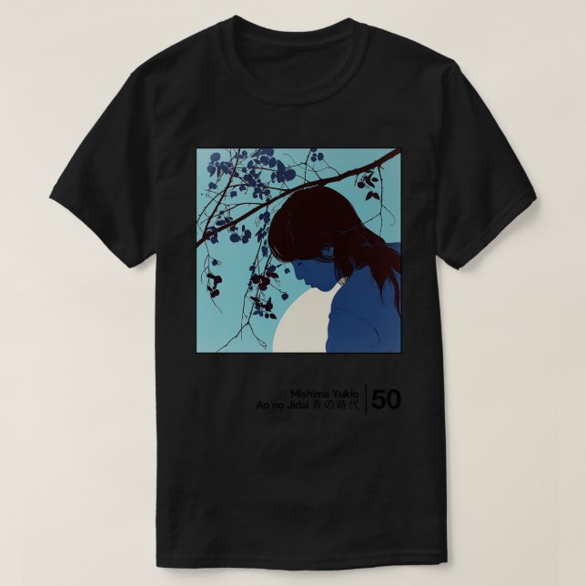 Camiseta Yukio Mishima Ao no Jidai Minimal Style Ar (Diseño del anverso)