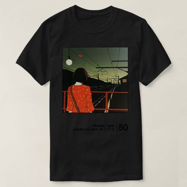Camiseta Yukio Mishima Junpaku no Yoru Style Graphi (Diseño del anverso)
