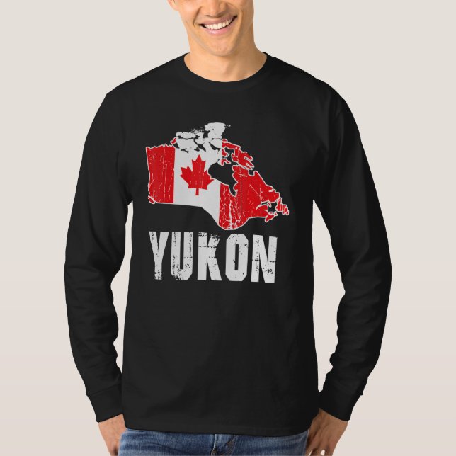 Camiseta Yukon  Canada  Canada flag  Yukon flag  North Amer (Anverso)