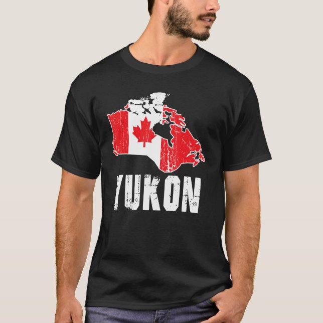 Camiseta Yukon  Canada  Canada flag  Yukon flag  North Amer (Anverso)