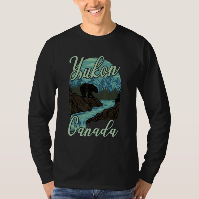 Camiseta Yukon Canada Nature Bear Mountains Attire For Men  (Anverso)