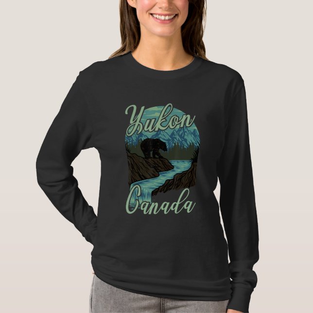 Camiseta Yukon Canada Nature Bear Mountains Attire For Men  (Anverso)