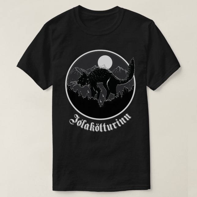 Camiseta Yule Cat Jolakotturin Folklore islandés  (Diseño del anverso)