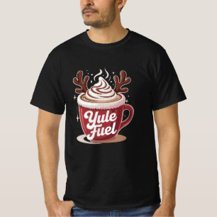 Camiseta Yule Fuel • Navidades Acogedoras de Cacao y Café