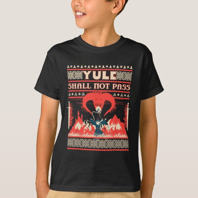 Camiseta Yule Shall Not P Fantasy Wizard Holiday Pun Funny  (Anverso)