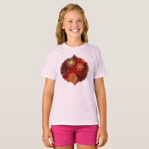Camiseta Yuletide Opulence: Hilos de oro de Navidades