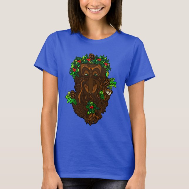 Camiseta Yuletide Pagan Wicca Greenman T-Shirt (Anverso)