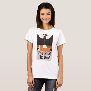Camiseta Yum Real Pie Day Funny Personalizado de Acción de