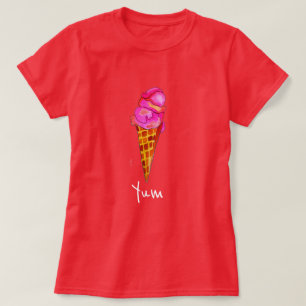 Camiseta Yum Slogan de verano helado gelato lindo arte de l