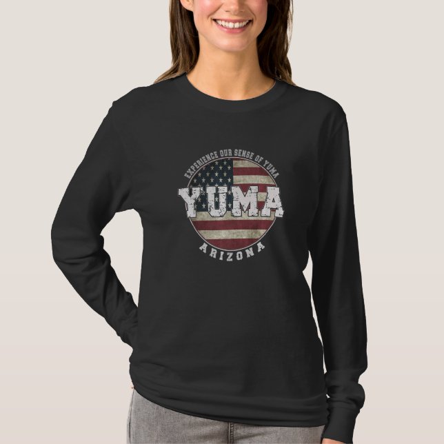 Camiseta Yuma Arizona Vintage American flag (Anverso)
