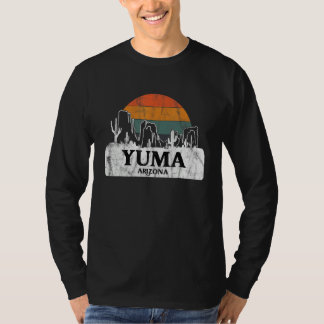 Camiseta Yuma AZ Arizona Vintage sunset cactus mountain des
