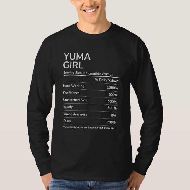 Camiseta Yuma Girl Funny Arizona Hometown (Anverso)