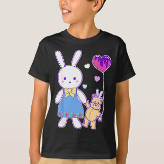 Camiseta Yume Kawaii Moda Bunny & Teddy Bear Pastel Gótico