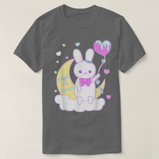 Camiseta Yume Kawaii Moda Nu Pastel Gótico Gran Conejo (Diseño del anverso)