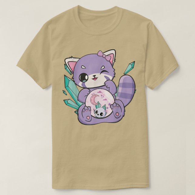 Camiseta Yume Kawaii Red Panda Glass Sphere Fairy Kei Haraj (Diseño del anverso)