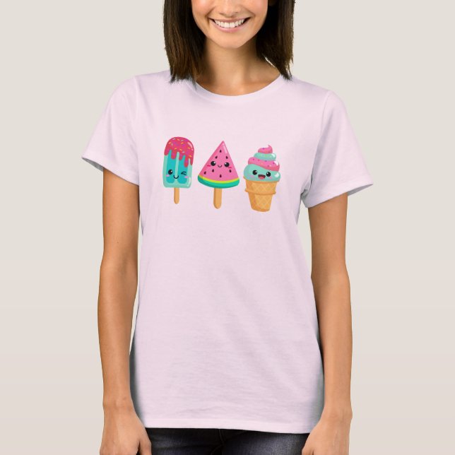 Camiseta Yummy Ice Cream Triam Summer Vibe (Anverso)