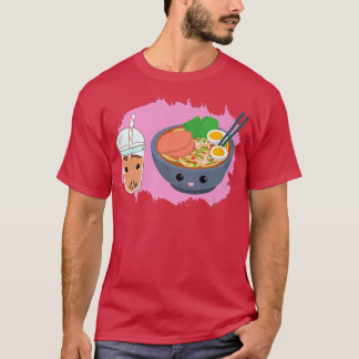 Camiseta Yummy Tshirt Ramen Noodles Bowl Y Boba Bubble Te
