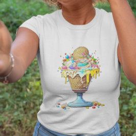Camiseta Yummy Whimsical Ice Cream Sundae