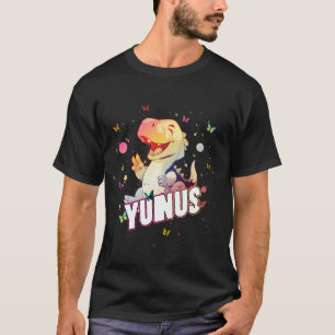 Camiseta YUNUS - Nombre de niño lindo con dinosaurio lindo